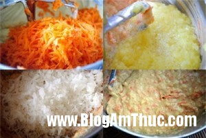 banhcarotduaanmaimakhongchan 96077 300x201 Mềm, thơm với món bánh cà rốt dừa tự làm